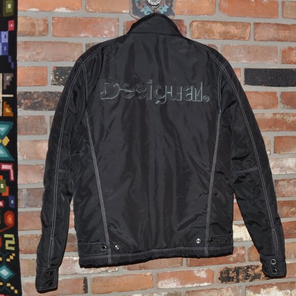 Desigual Black Bomber Jacket XL - Picture 4 of 9